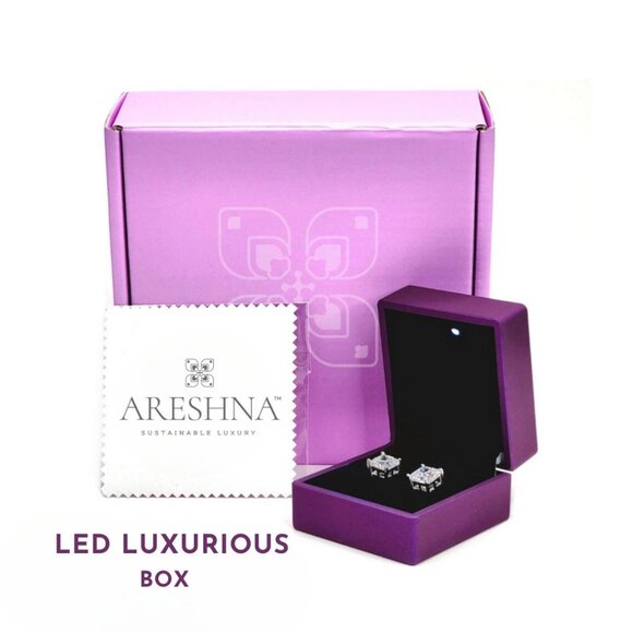 2.5 Carat Round Cut Lab Created Diamond Halo Earrings Stud Jackets Push Gift - Picture 12 of 12